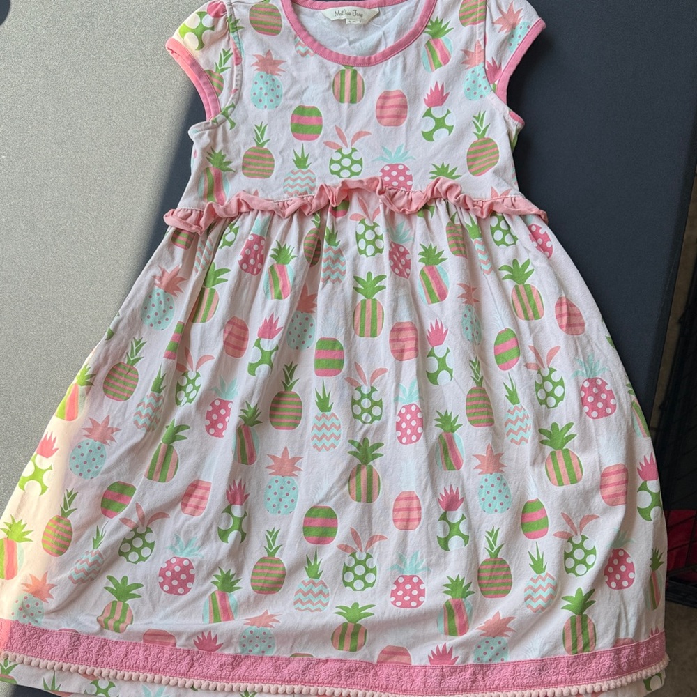 Matilda Jane Pink and Green Pineapple Dress